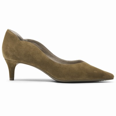 Salto Alto Rockport Total Motion Noelle Scalloped-Back Mulher Verdes PT-92781